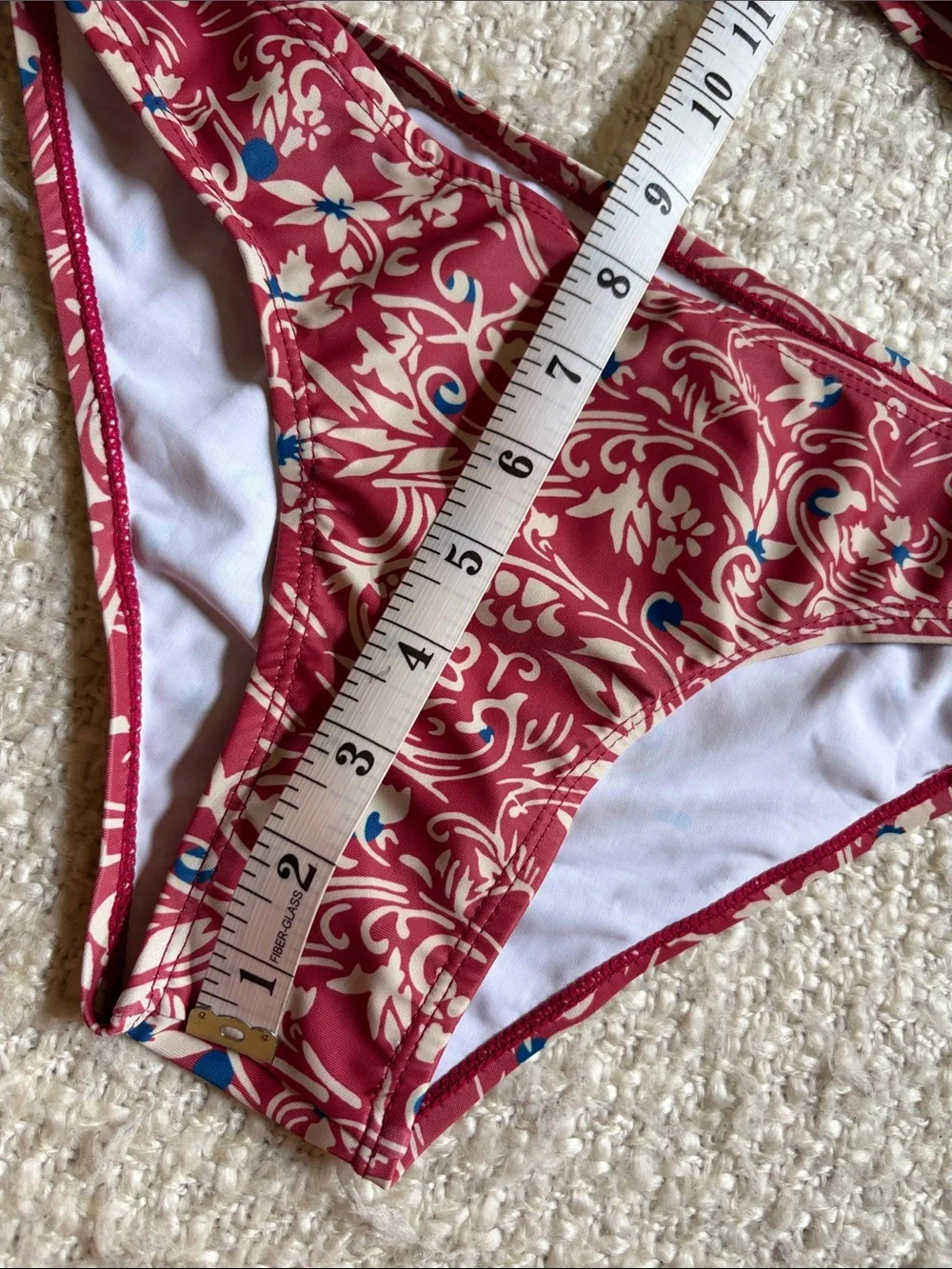 🥀 SHEIN WOMENS SIZE MEDIUM RED FLORAL BALCONETTE TOP BIKINI